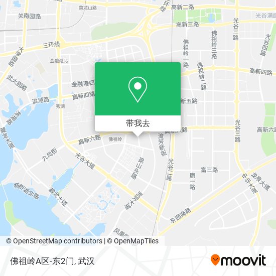 佛祖岭A区-东2门地图