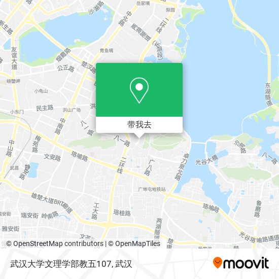 武汉大学文理学部教五107地图