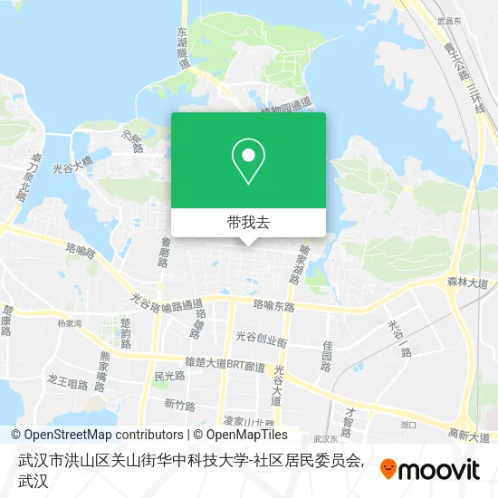 武汉市洪山区关山街华中科技大学-社区居民委员会地图