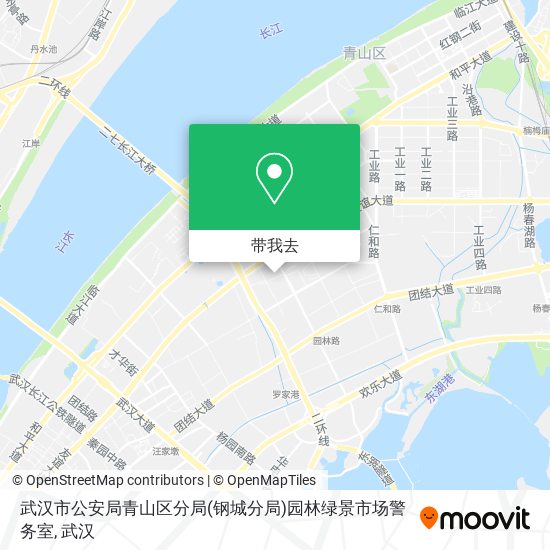 武汉市公安局青山区分局(钢城分局)园林绿景市场警务室地图