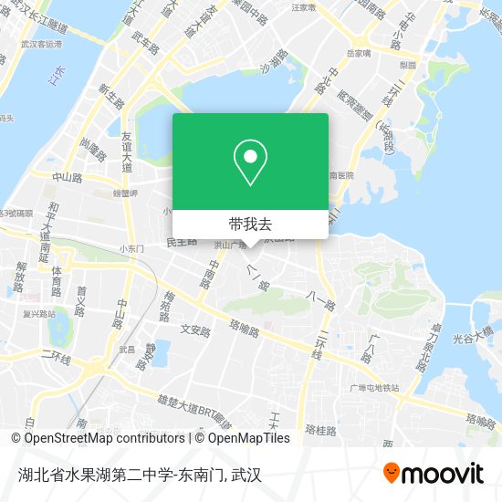 湖北省水果湖第二中学-东南门地图