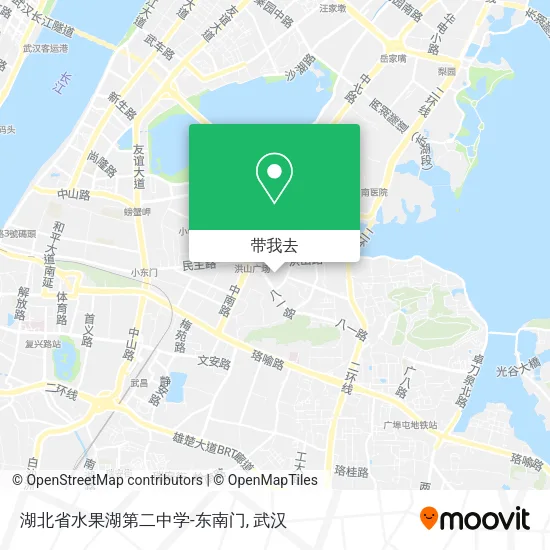 湖北省水果湖第二中学-东南门地图