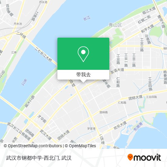 武汉市钢都中学-西北门地图