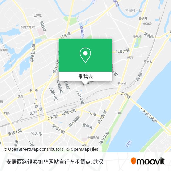 安居西路银泰御华园站自行车租赁点地图