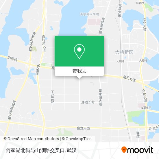 何家湖北街与山湖路交叉口地图