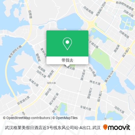 武汉格莱美假日酒店近3号线东风公司站-A出口地图