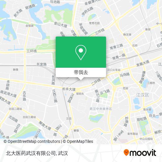 北大医药武汉有限公司地图