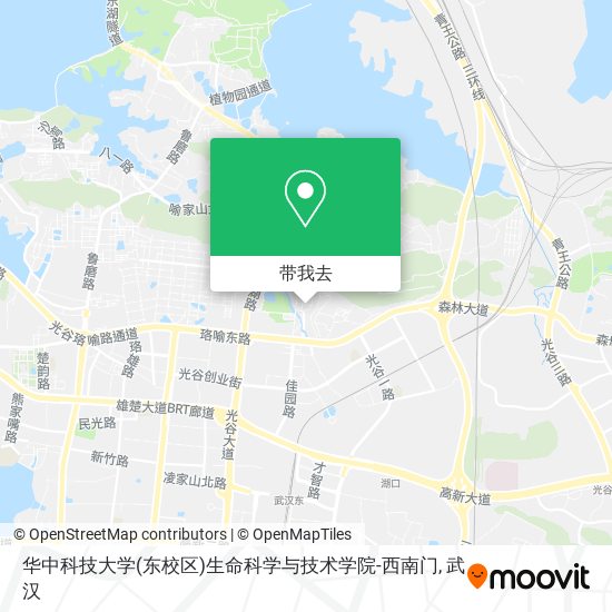 华中科技大学(东校区)生命科学与技术学院-西南门地图