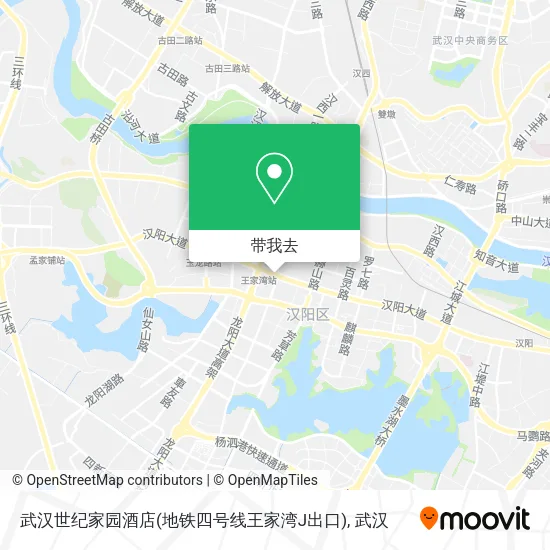 武汉世纪家园酒店(地铁四号线王家湾J出口)地图