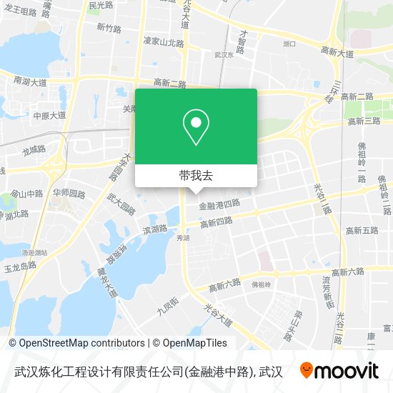 武汉炼化工程设计有限责任公司(金融港中路)地图