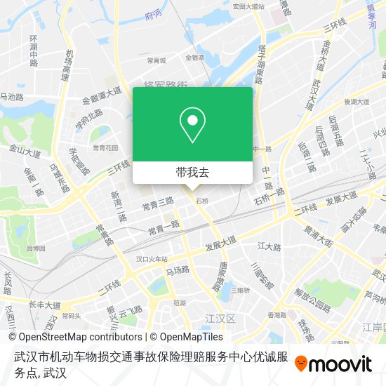 武汉市机动车物损交通事故保险理赔服务中心优诚服务点地图