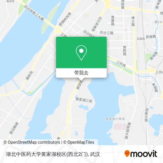 湖北中医药大学黄家湖校区(西北2门)地图