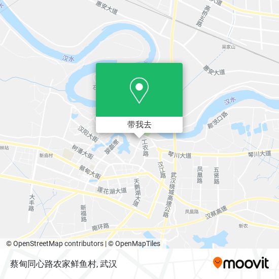 蔡甸同心路农家鲜鱼村地图