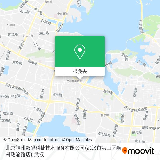 北京神州数码科捷技术服务有限公司(武汉市洪山区融科珞喻路店)地图