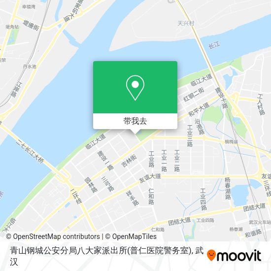 青山钢城公安分局八大家派出所(普仁医院警务室)地图