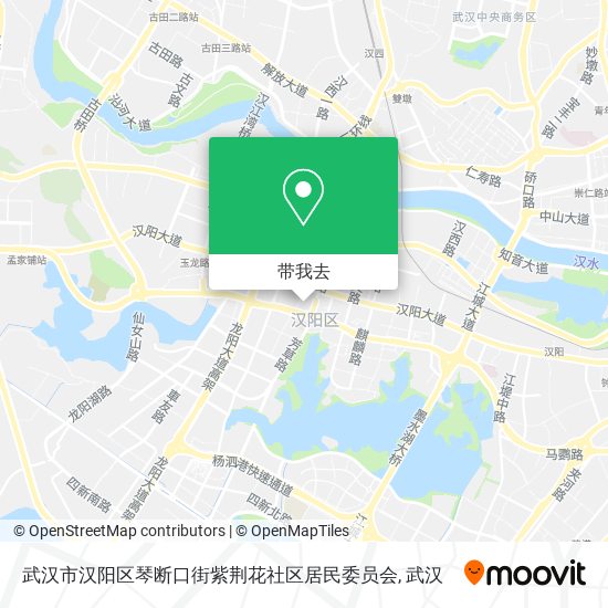 武汉市汉阳区琴断口街紫荆花社区居民委员会地图
