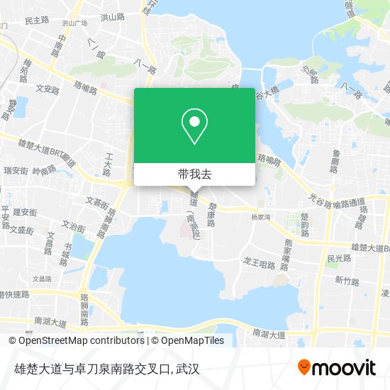 雄楚大道与卓刀泉南路交叉口地图