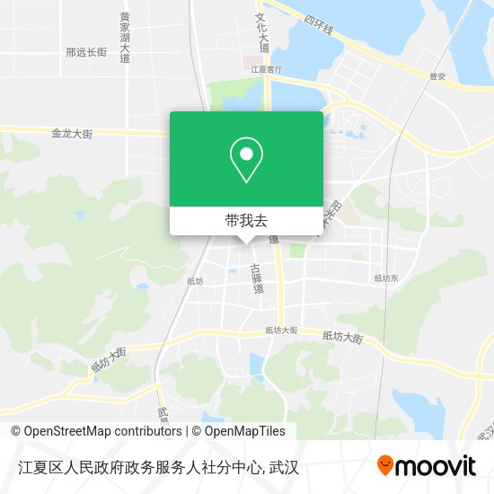 江夏区人民政府政务服务人社分中心地图