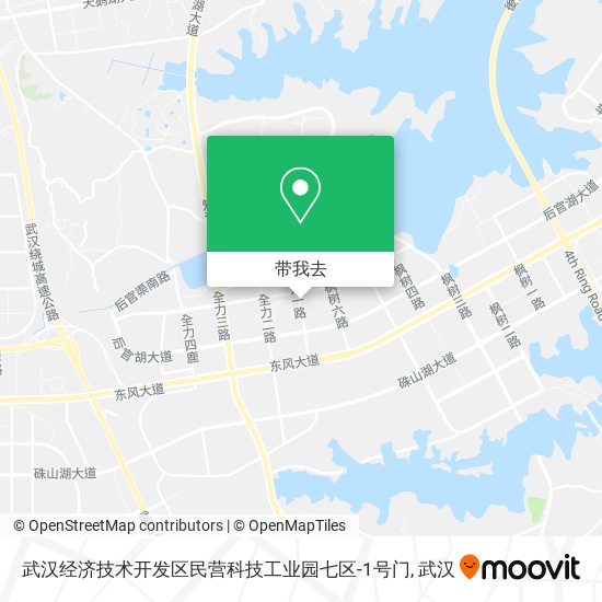 武汉经济技术开发区民营科技工业园七区-1号门地图