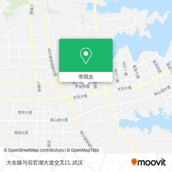 大全路与后官湖大道交叉口地图