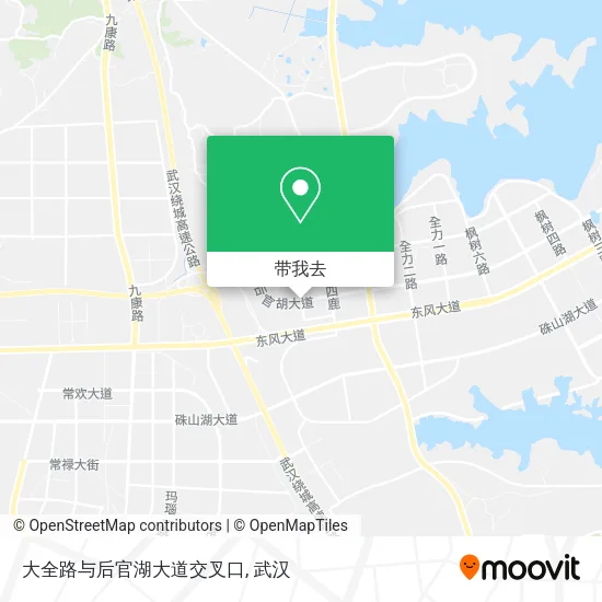大全路与后官湖大道交叉口地图