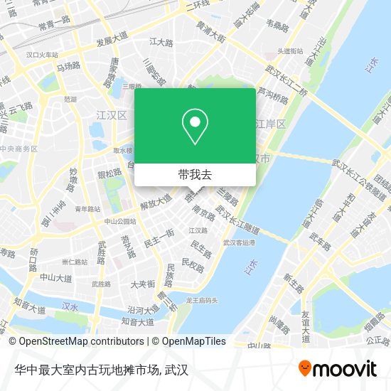 华中最大室内古玩地摊市场地图