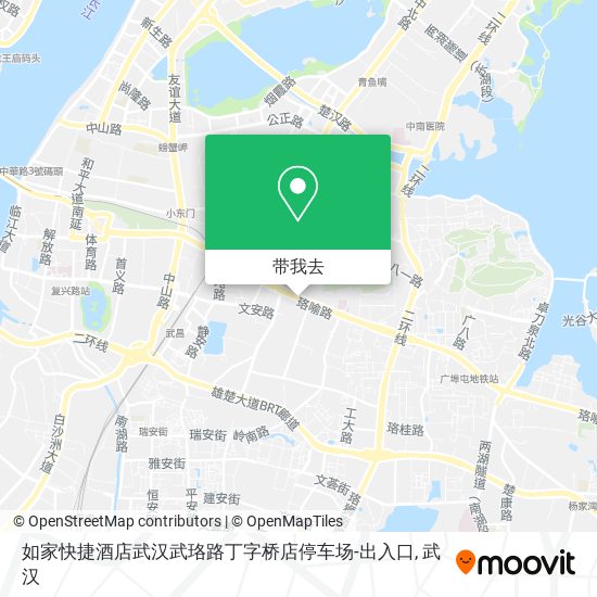 如家快捷酒店武汉武珞路丁字桥店停车场-出入口地图