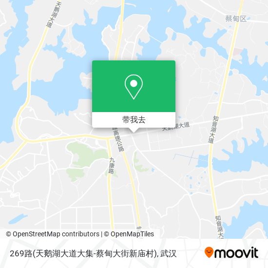 269路(天鹅湖大道大集-蔡甸大街新庙村)地图