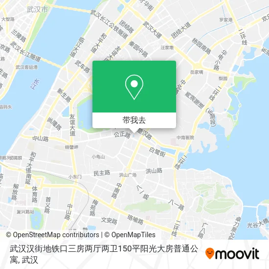 武汉汉街地铁口三房两厅两卫150平阳光大房普通公寓地图
