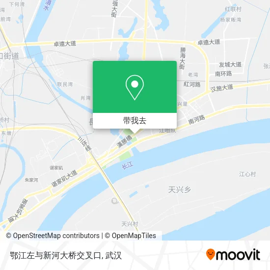 鄂江左与新河大桥交叉口地图