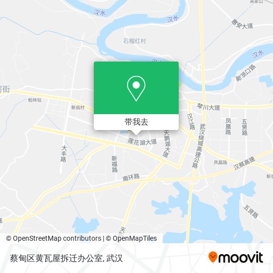蔡甸区黄瓦屋拆迁办公室地图