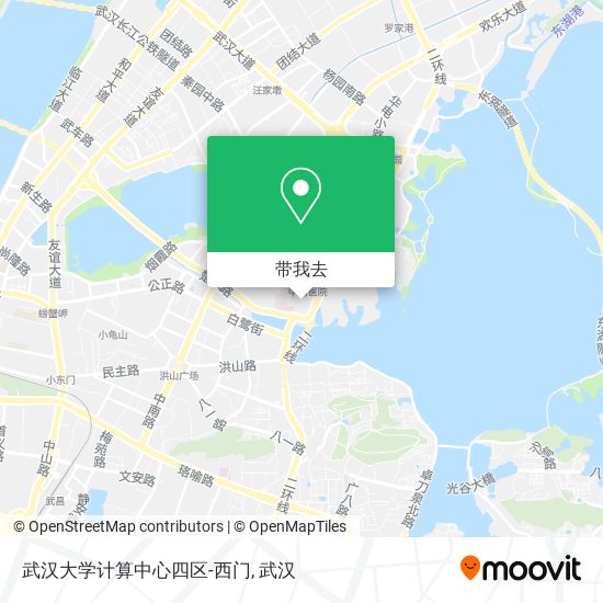 武汉大学计算中心四区-西门地图