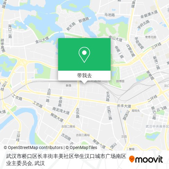 武汉市桥口区长丰街丰美社区华生汉口城市广场南区业主委员会地图
