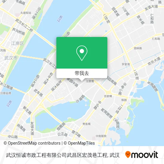 武汉恒诚市政工程有限公司武昌区宏茂巷工程地图