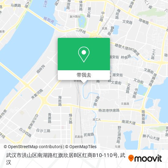 武汉市洪山区南湖路红旗欣居B区红商B10-110号地图