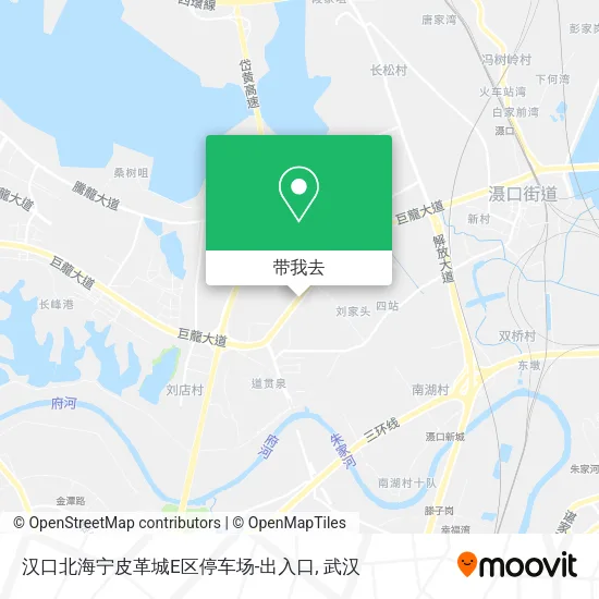 汉口北海宁皮革城E区停车场-出入口地图