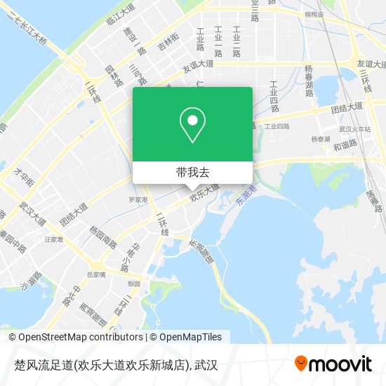 楚风流足道(欢乐大道欢乐新城店)地图