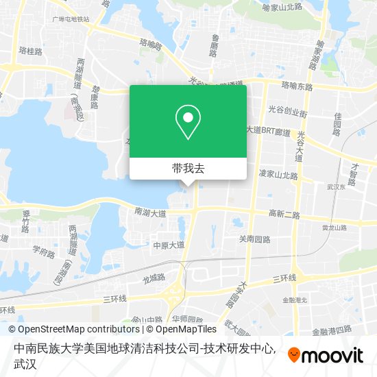中南民族大学美国地球清洁科技公司-技术研发中心地图
