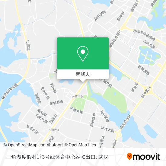 三角湖度假村近3号线体育中心站-C出口地图