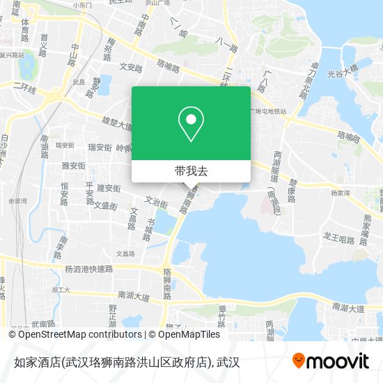 如家酒店(武汉珞狮南路洪山区政府店)地图