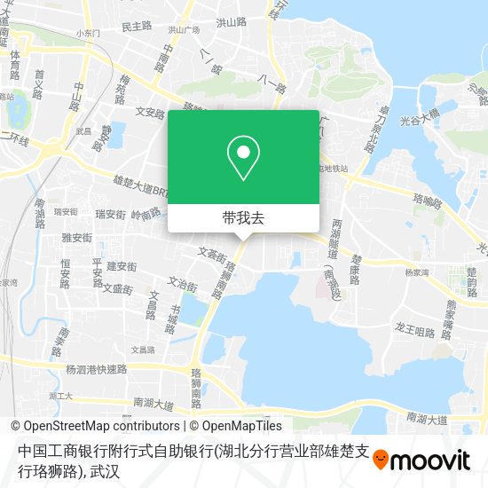 中国工商银行附行式自助银行(湖北分行营业部雄楚支行珞狮路)地图