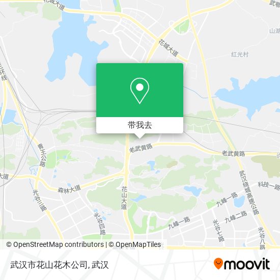 武汉市花山花木公司地图