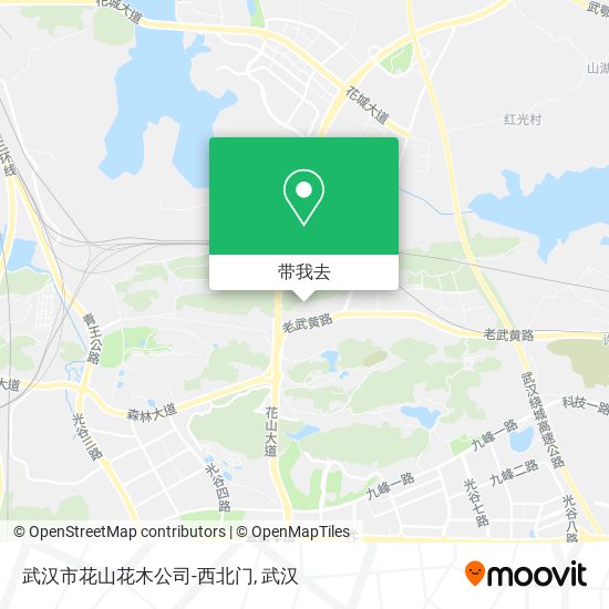 武汉市花山花木公司-西北门地图