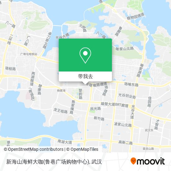 新海山海鲜大咖(鲁巷广场购物中心)地图