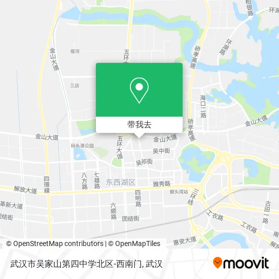 武汉市吴家山第四中学北区-西南门地图