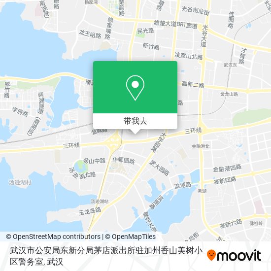 武汉市公安局东新分局茅店派出所驻加州香山美树小区警务室地图