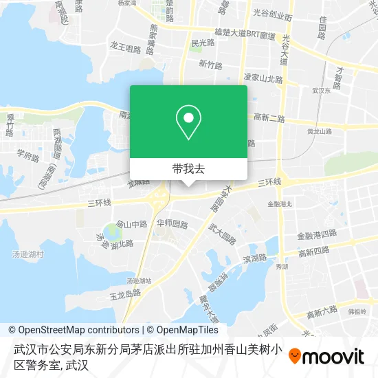 武汉市公安局东新分局茅店派出所驻加州香山美树小区警务室地图