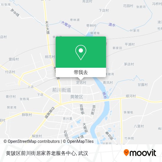黄陂区前川街居家养老服务中心地图