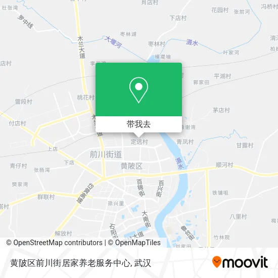 黄陂区前川街居家养老服务中心地图
