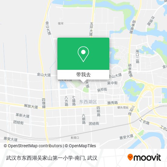 武汉市东西湖吴家山第一小学-南门地图